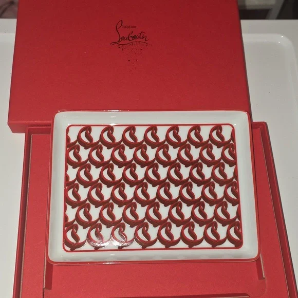 Christian Louboutin Red Monogram Small Accessory Tray! - Picture 7 of 7